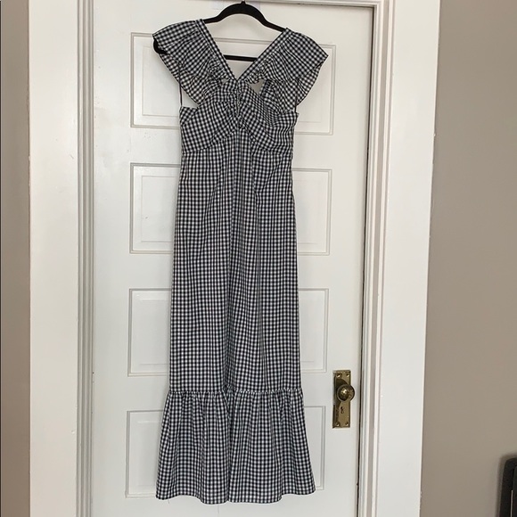 Wayf Dresses & Skirts - WAYF gingham ruffle maxi dress